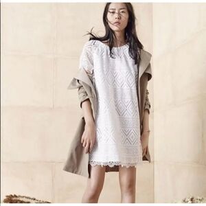 Madewell | Women’s Lace Lyric Shift Dress In White Size 00